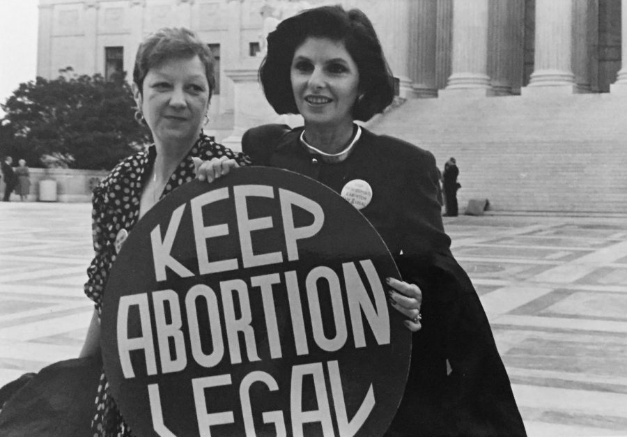 Standing outside the Supreme Court was Norma McCorvery, also known as Jane Roe, in 1989 as she fought in the influential court case: Roe v Wade, and effectively triggering an endless debate in America. 