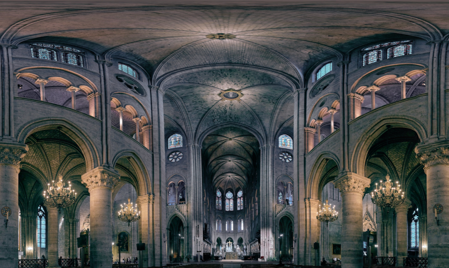 Glowing, the Cathedral has high ceilings and beautiful lighting that lights up the inside. This photo was taken a little less than a year before the cathedral broke out in flames, and instilled tragedy into everyone who cherished it. 
