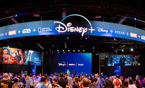 Disney fanatics take their seats in the Disney+ booth at Disney’s convention, D23 Expo, which took place from August 23-August 25, 2019.
